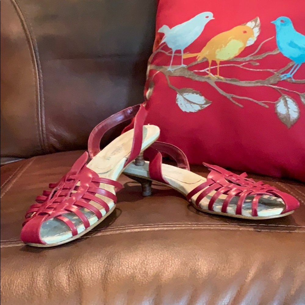 Red sandals